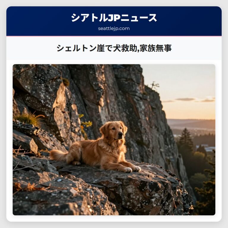 シェルトン崖で犬救助家族無事