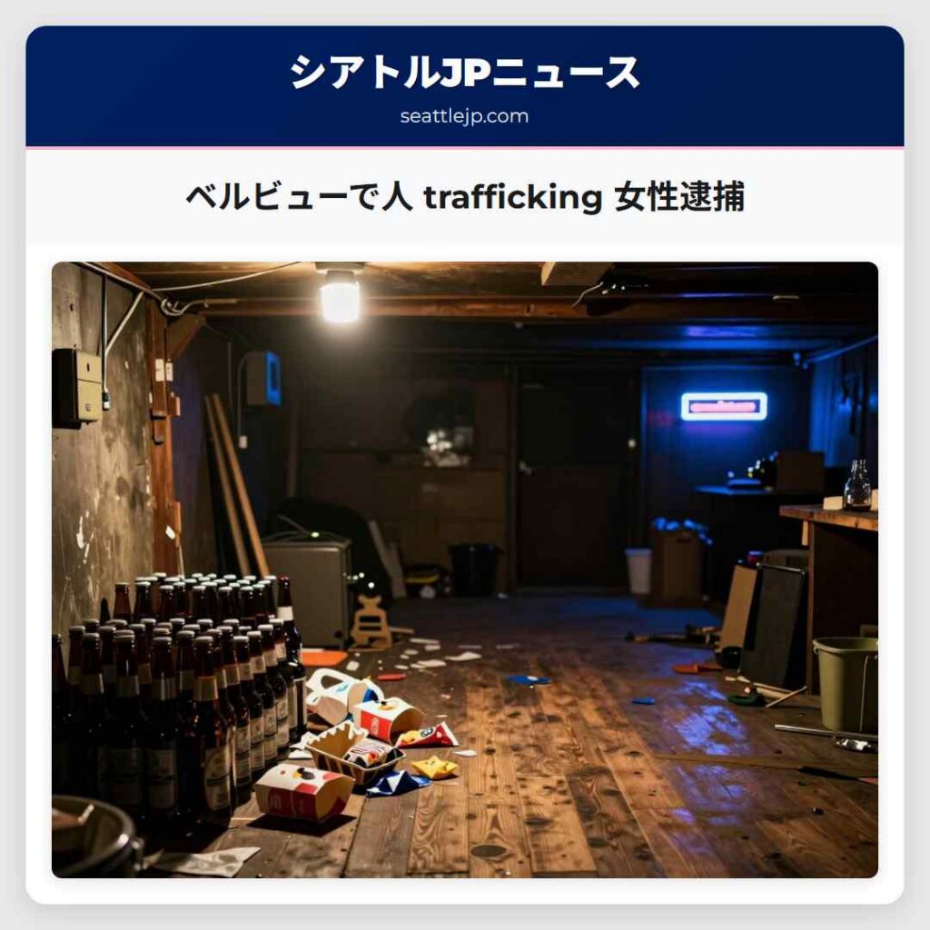 ベルビューで人 trafficking 女性逮捕