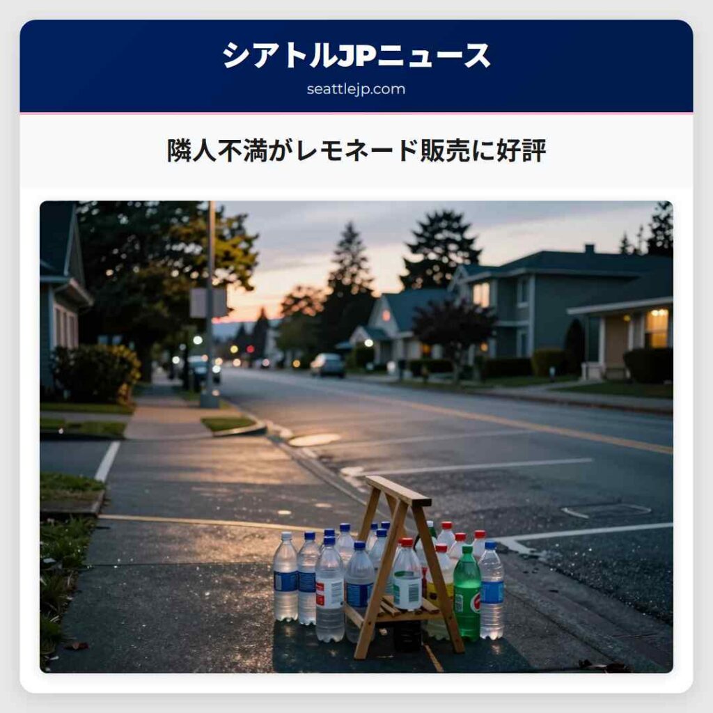 隣人不満がレモネード販売に好評