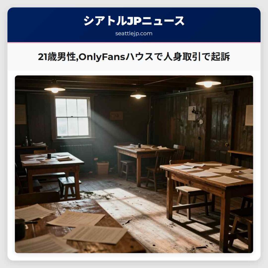 21歳男性,OnlyFansハウスで人身取引で起訴