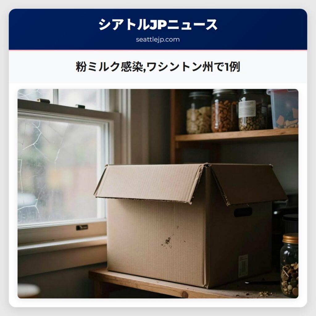 粉ミルク感染,ワシントン州で1例