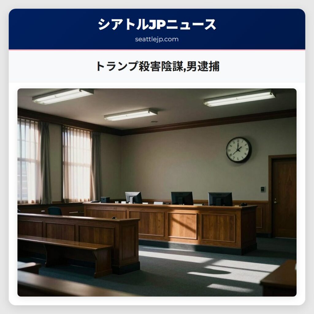 トランプ殺害陰謀,男逮捕