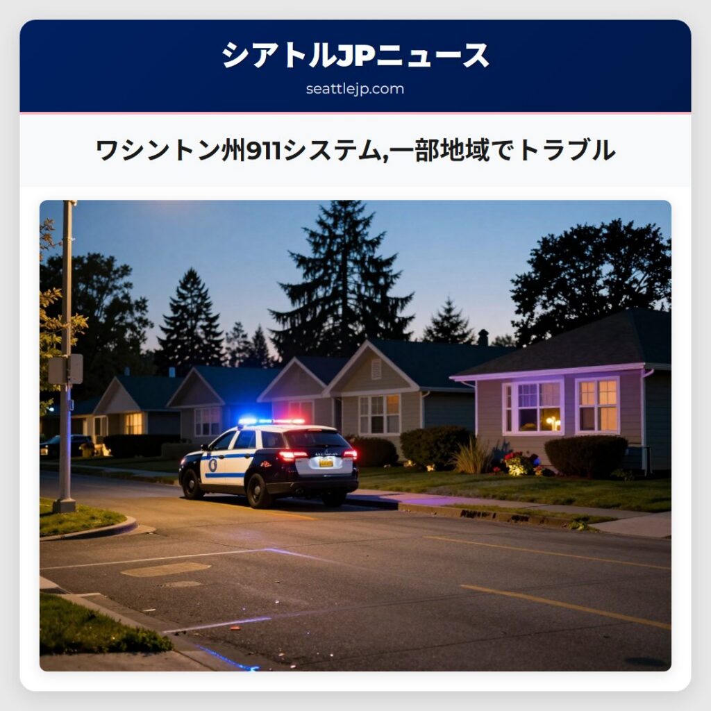 ワシントン州911システム,一部地域でトラブル