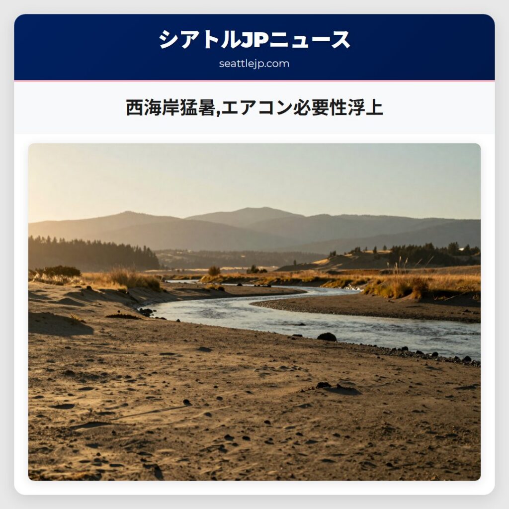 西海岸猛暑,エアコン必要性浮上