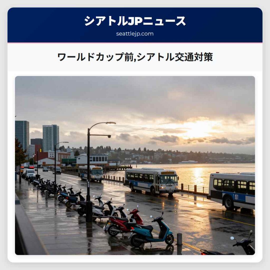 ワールドカップ前,シアトル交通対策