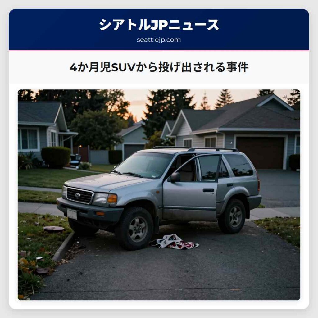 4か月児SUVから投げ出される事件