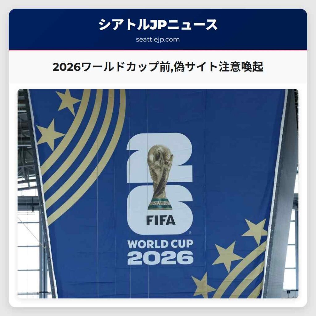 2026ワールドカップ前,偽サイト注意喚起