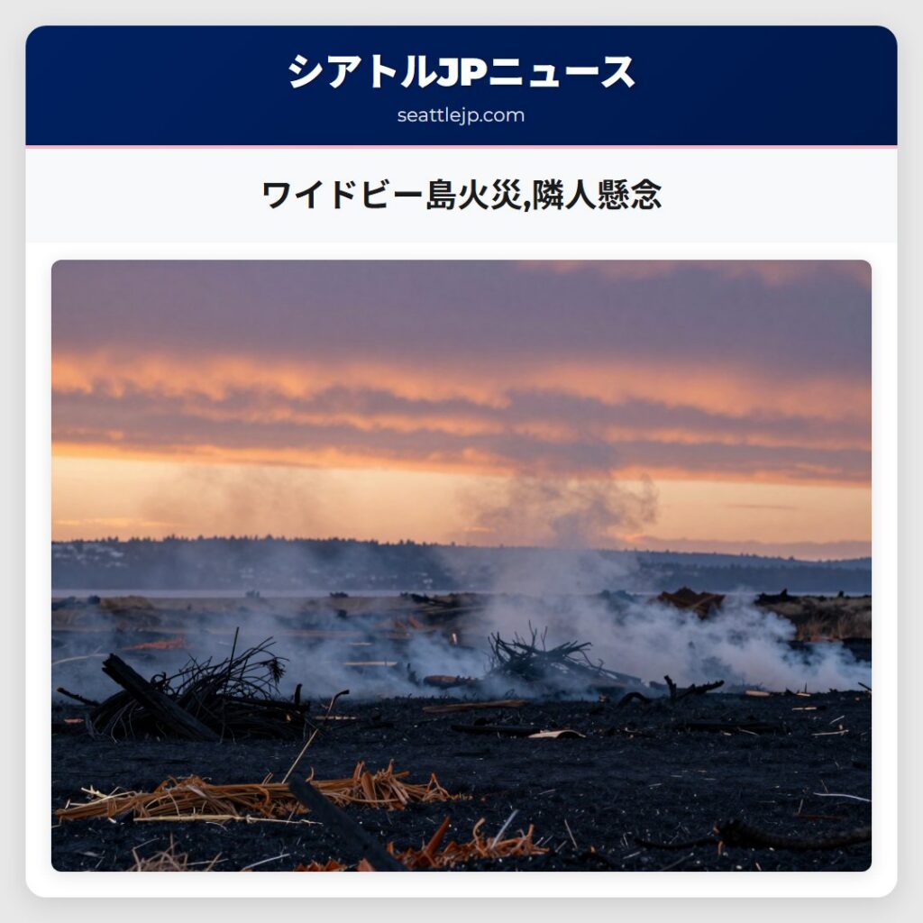 ワイドビー島火災,隣人懸念