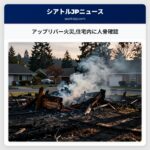 アップリバー火災住宅内に人骨確認