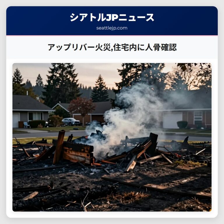 アップリバー火災住宅内に人骨確認