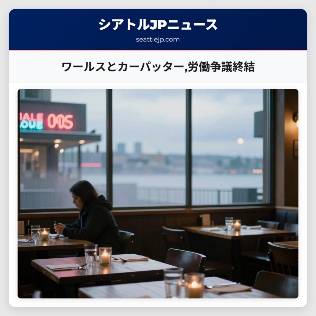 ワールスとカーパッター,労働争議終結