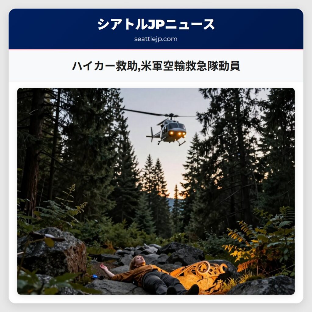 ハイカー救助,米軍空輸救急隊動員