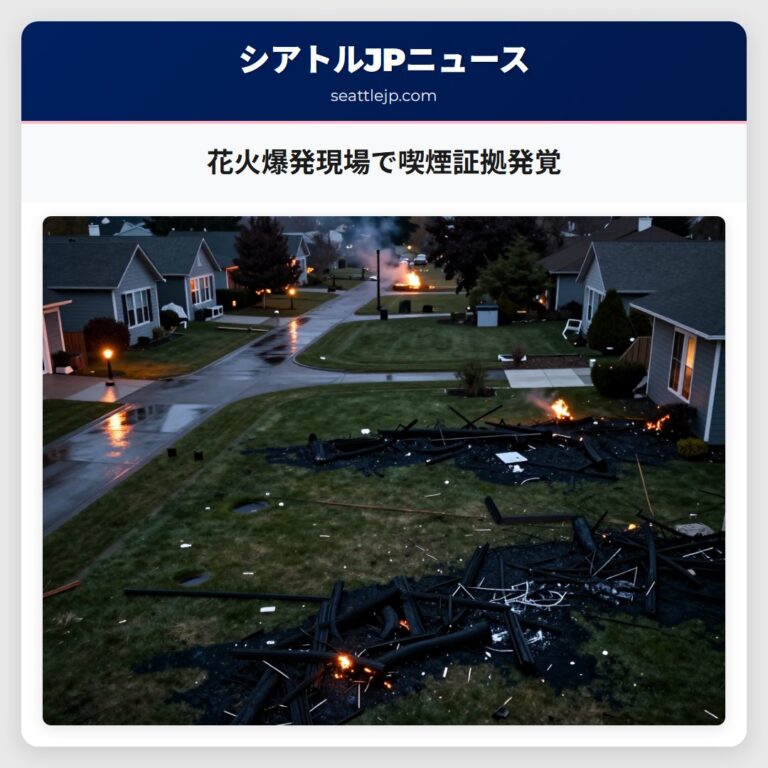 花火爆発現場で喫煙証拠発覚