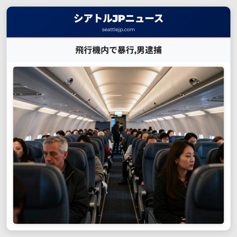 飛行機内で暴行男逮捕