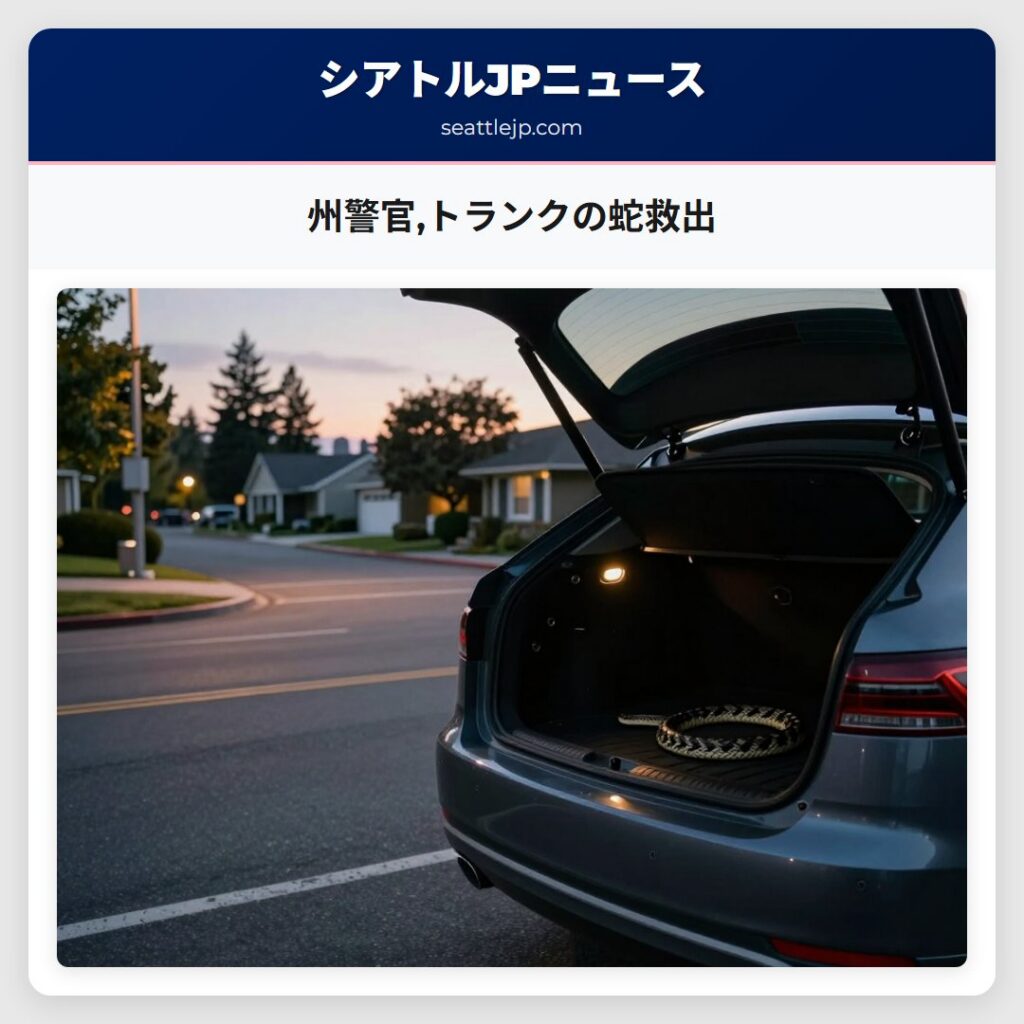 州警官,トランクの蛇救出