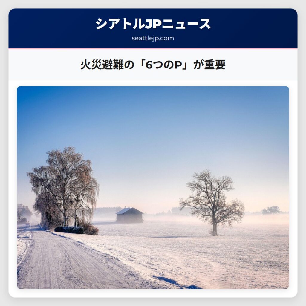 火災避難の「6つのP」が重要