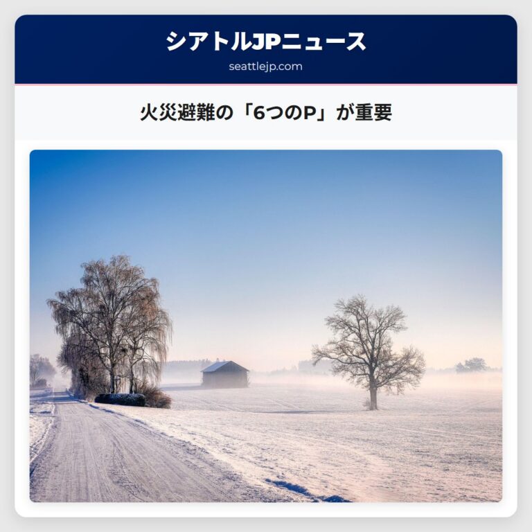 火災避難の「6つのP」が重要