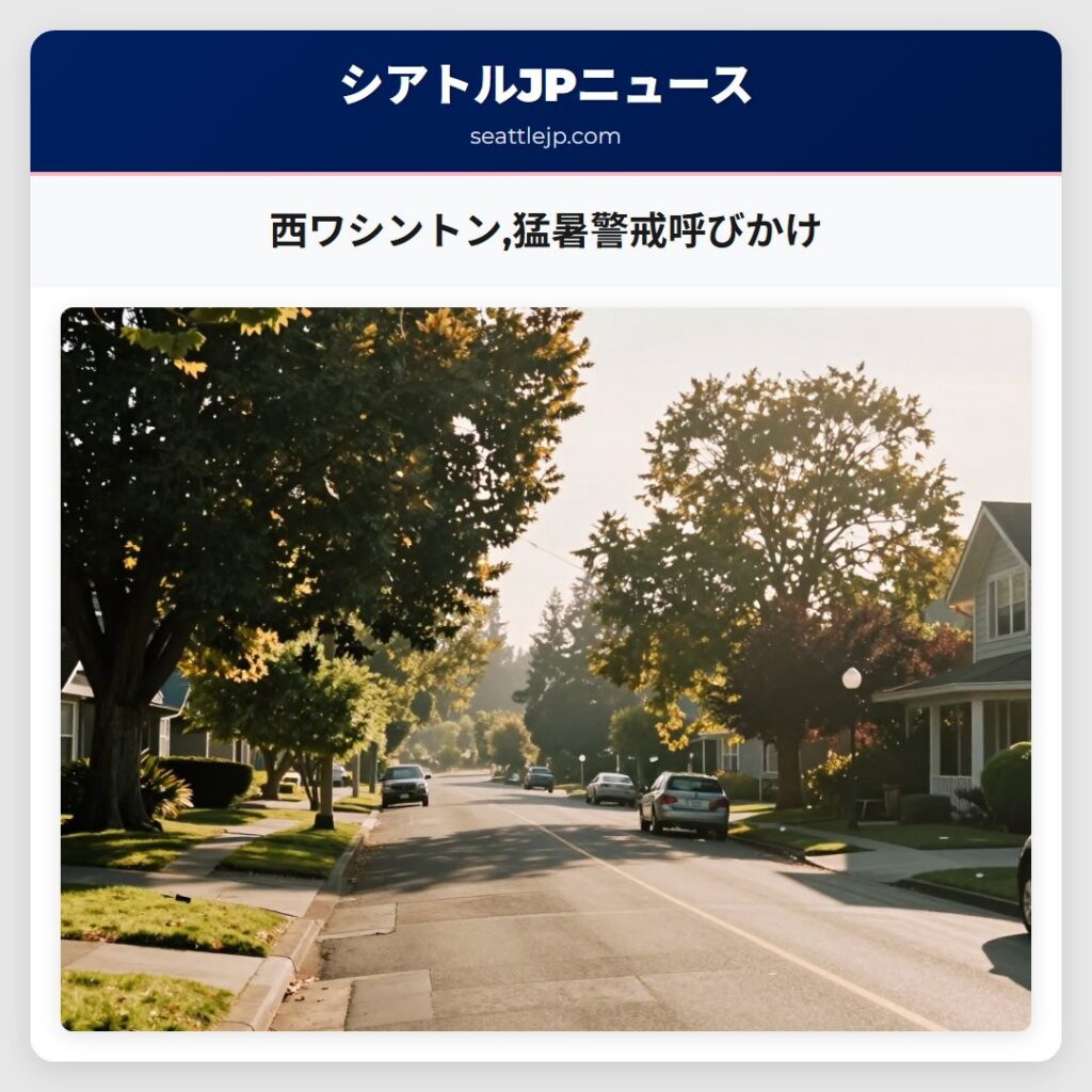 西ワシントン,猛暑警戒呼びかけ