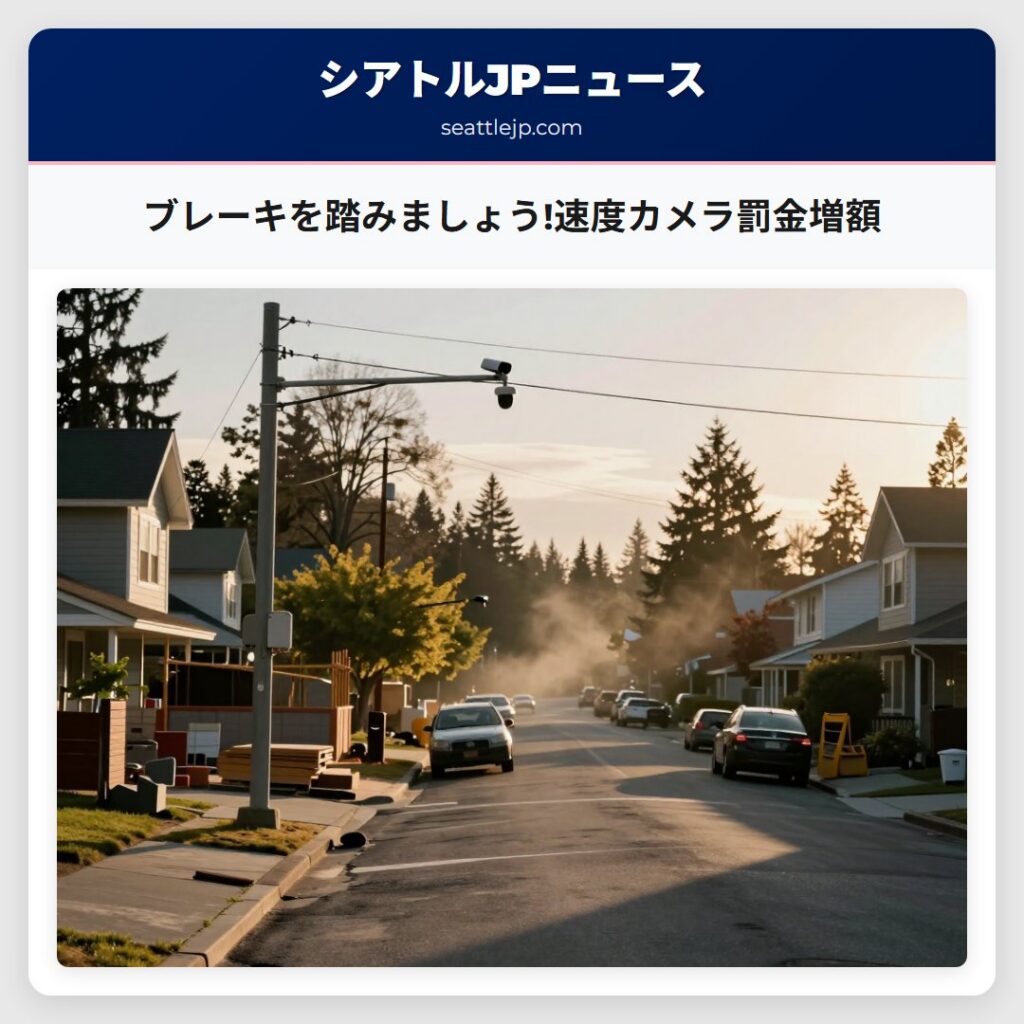 ブレーキを踏みましょう!速度カメラ罰金増額