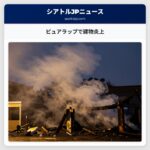 ピュアラップで建物炎上