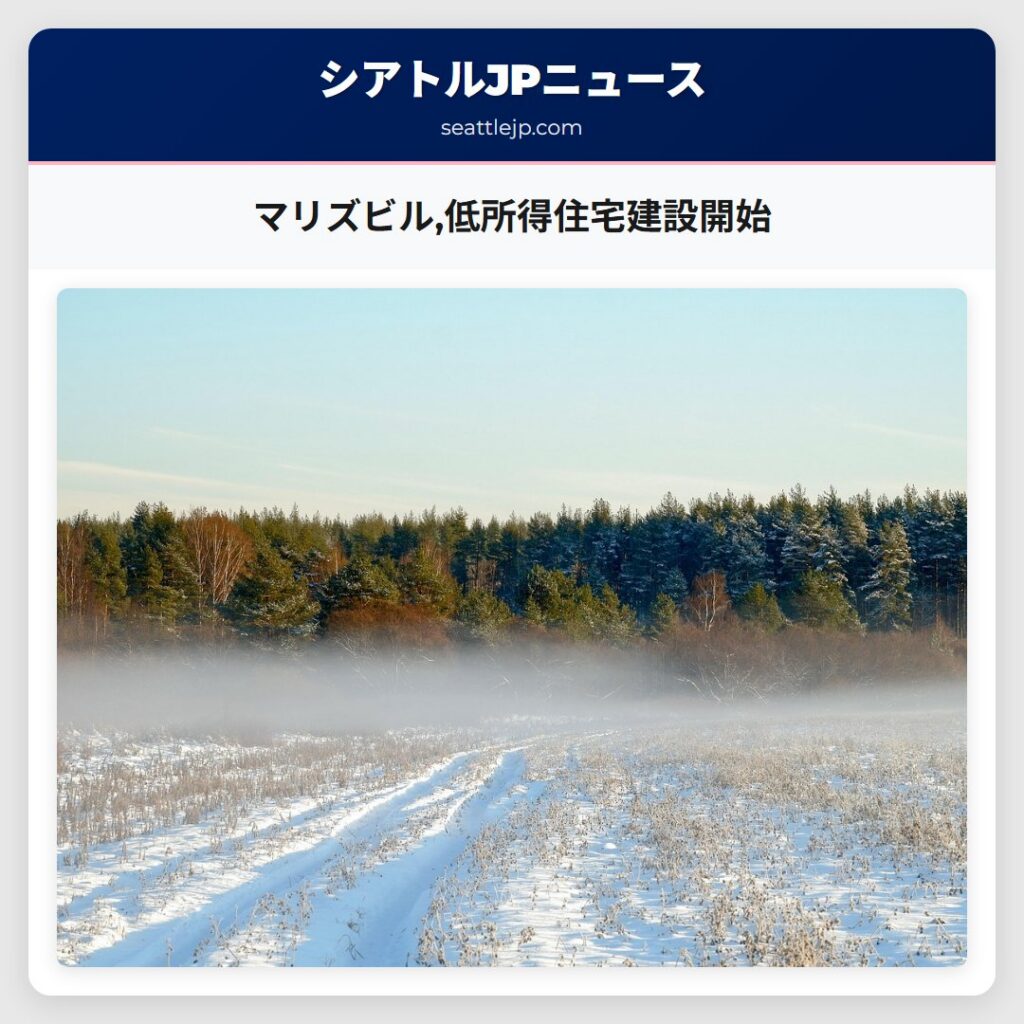 マリズビル,低所得住宅建設開始