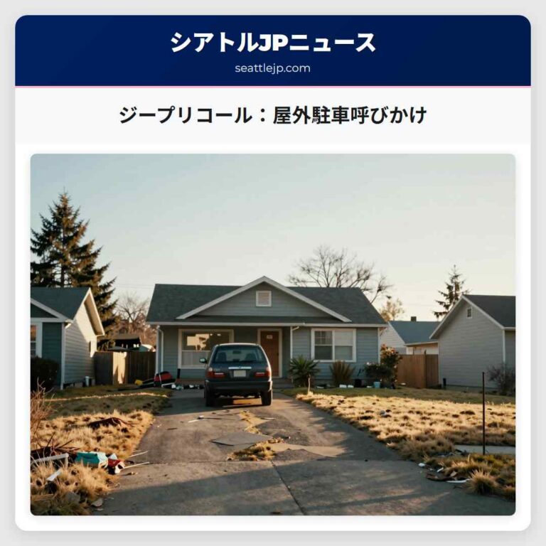 ジープリコール：屋外駐車呼びかけ