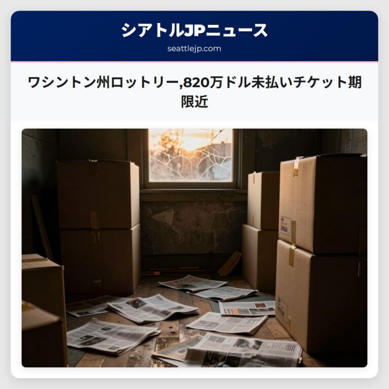 ワシントン州ロットリー820万ドル未払いチケット期限近