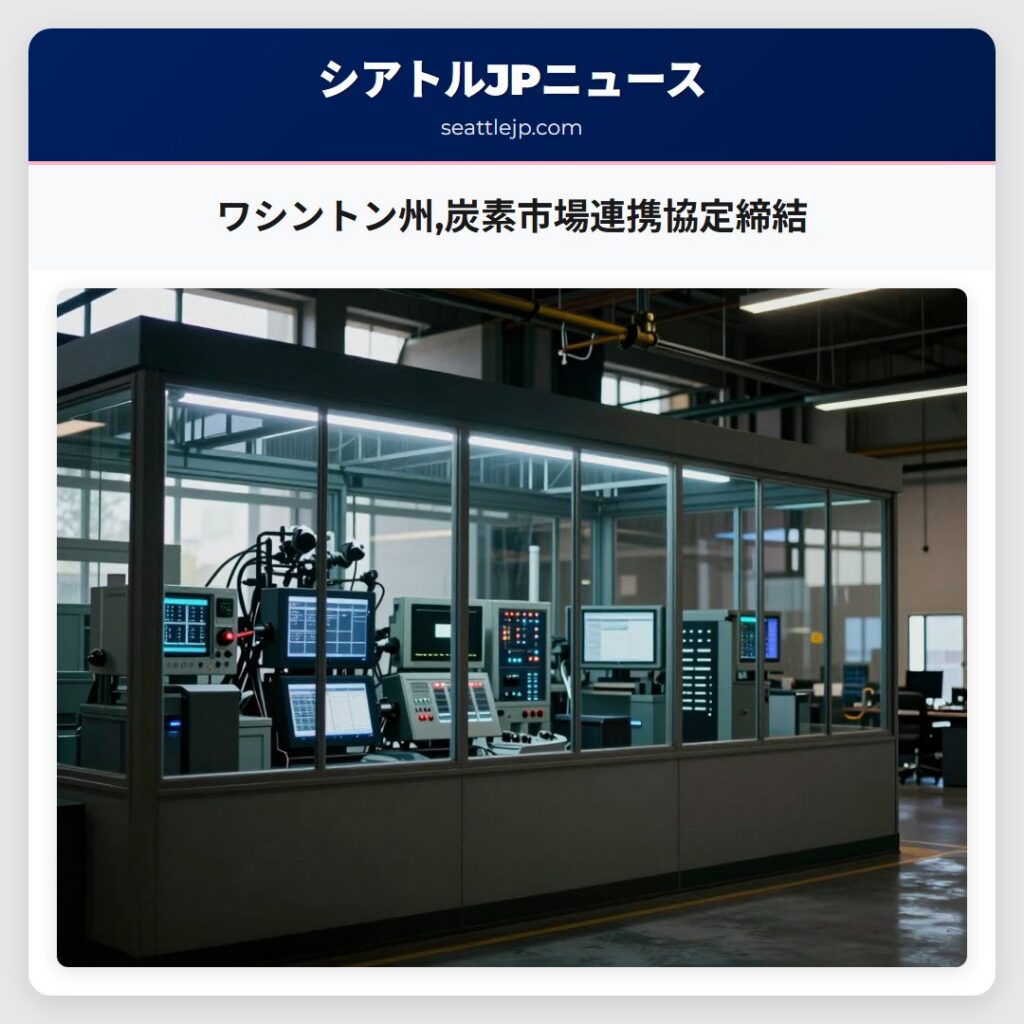 ワシントン州,炭素市場連携協定締結