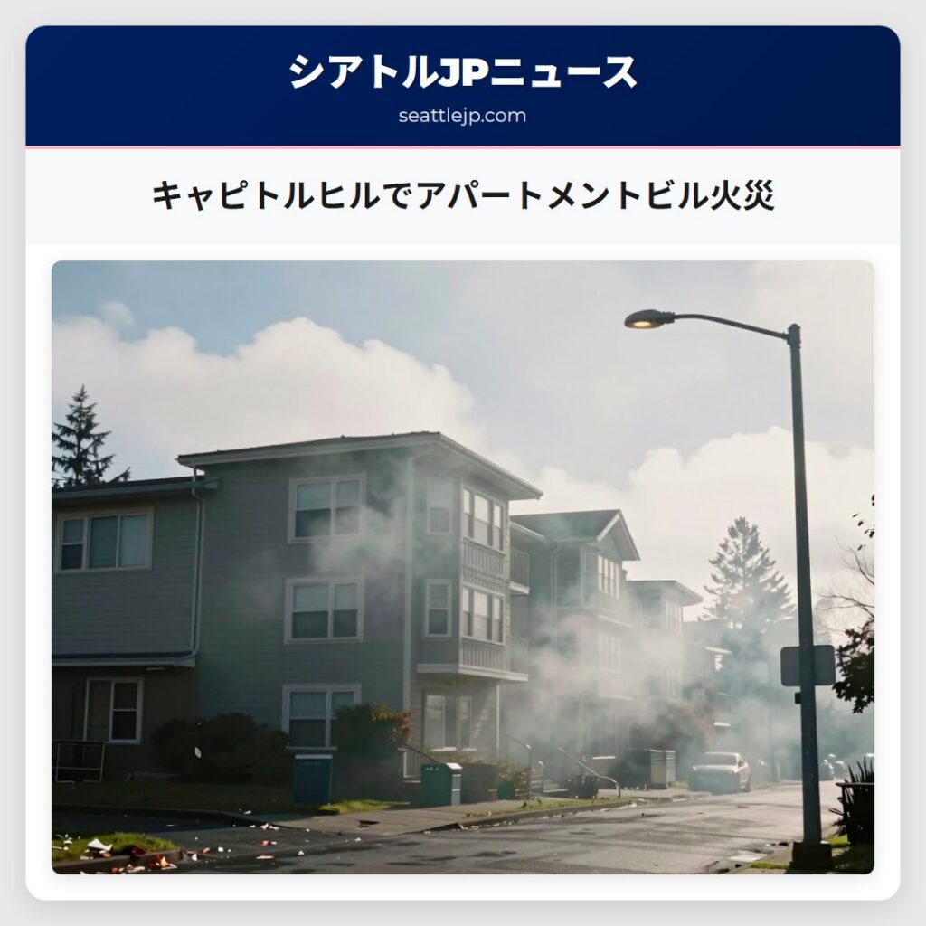 キャピトルヒルでアパートメントビル火災