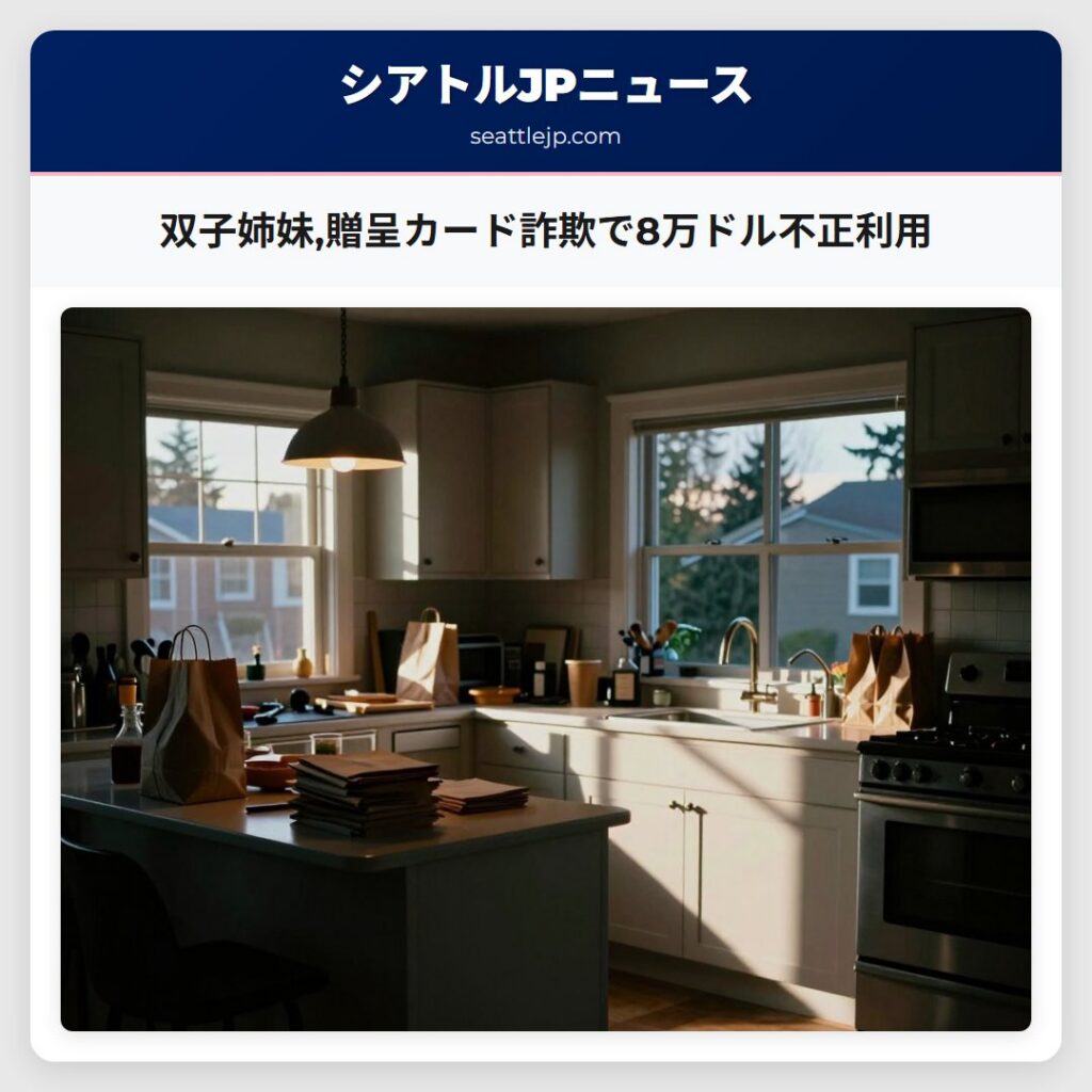 双子姉妹贈呈カード詐欺で8万ドル不正利用