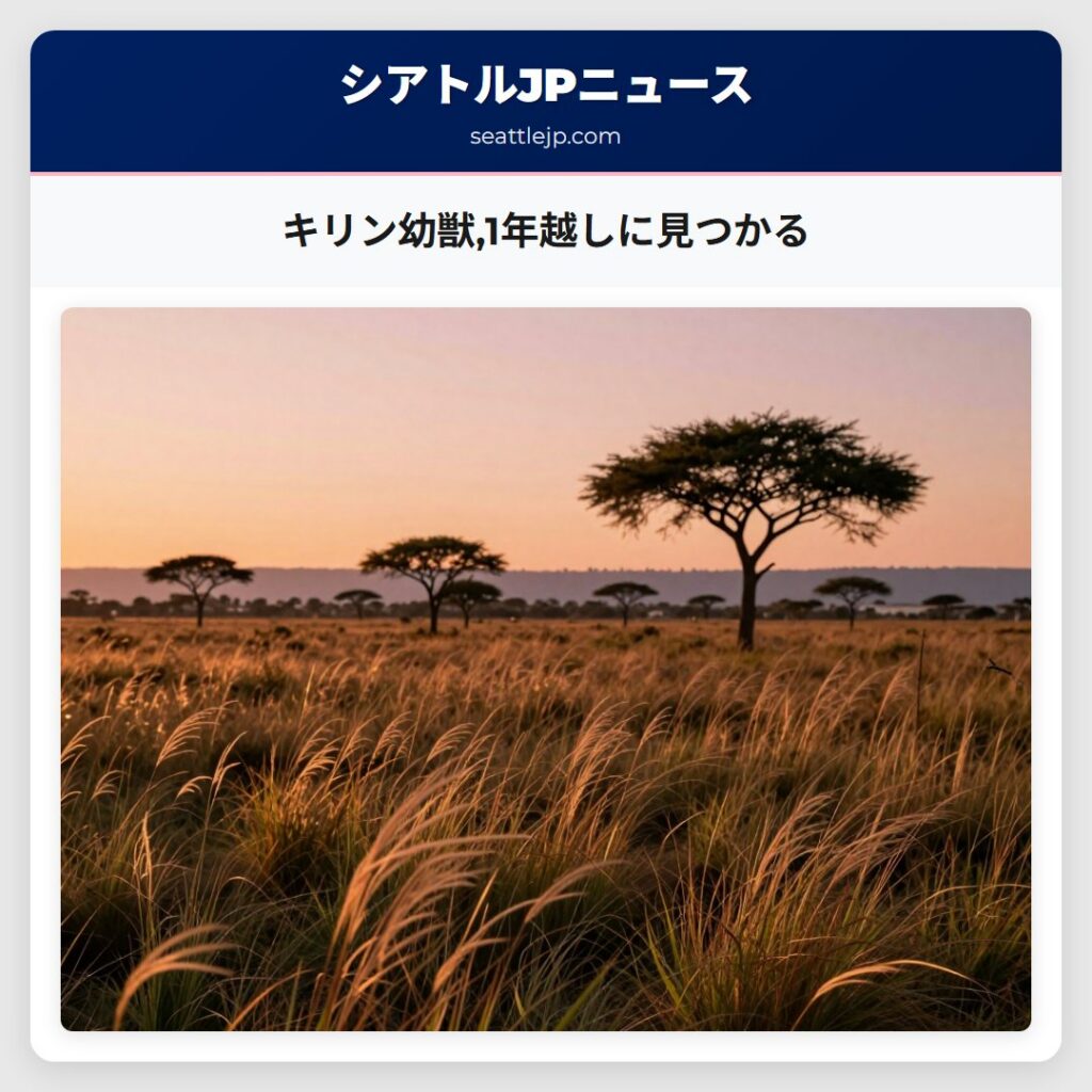 キリン幼獣,1年越しに見つかる