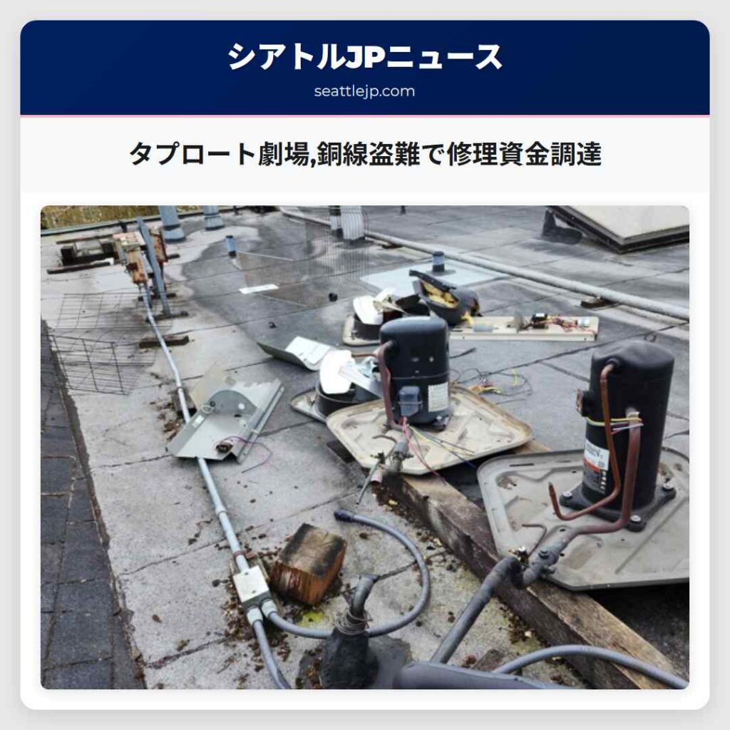タプロート劇場,銅線盗難で修理資金調達