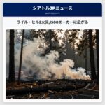 ライル・ヒル2火災1500エーカーに広がる