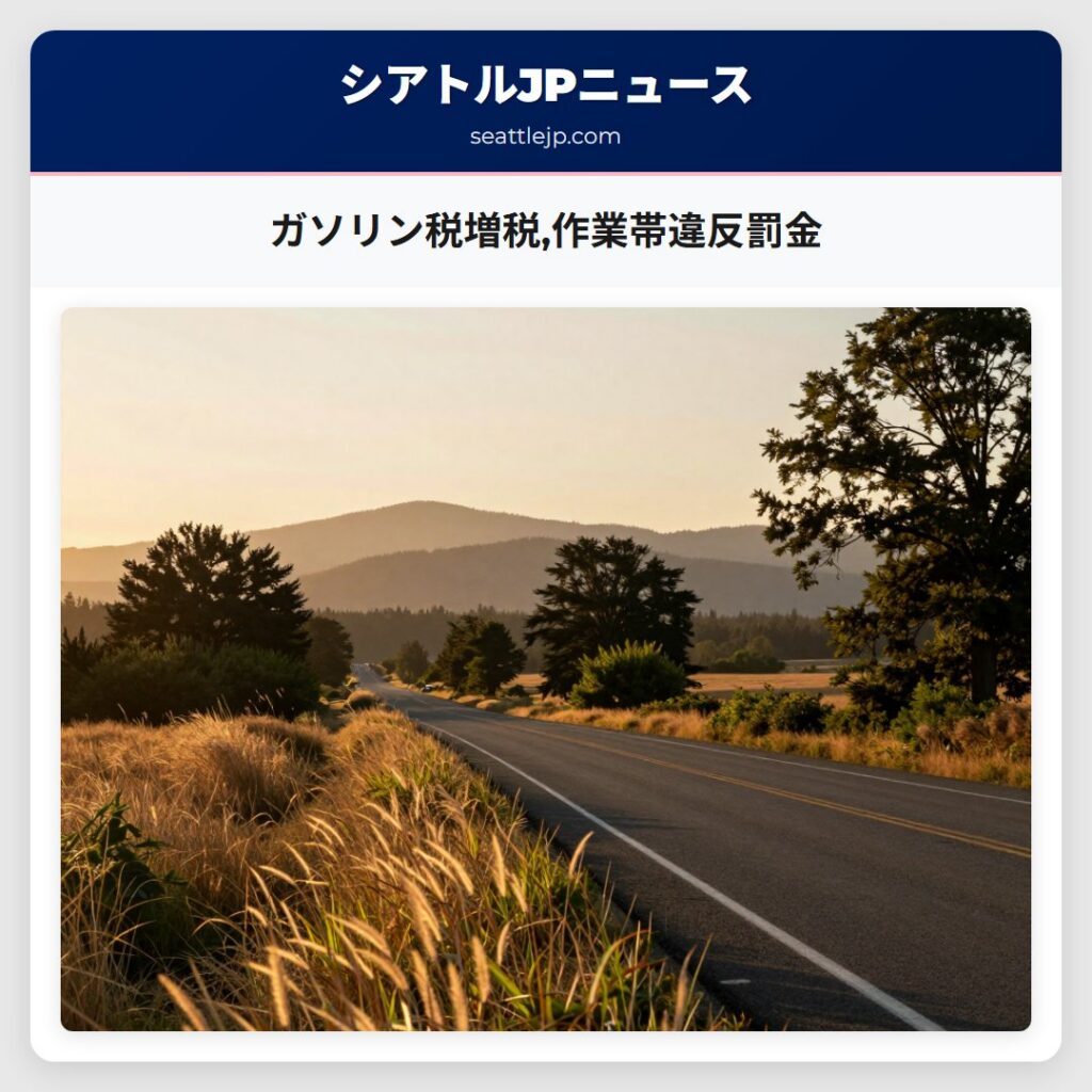 ガソリン税増税,作業帯違反罰金