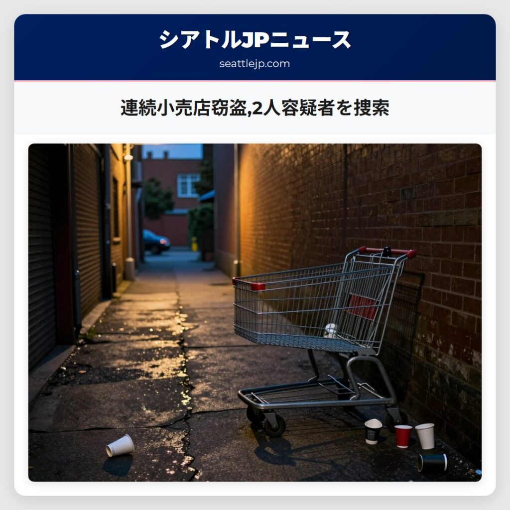 連続小売店窃盗,2人容疑者を捜索