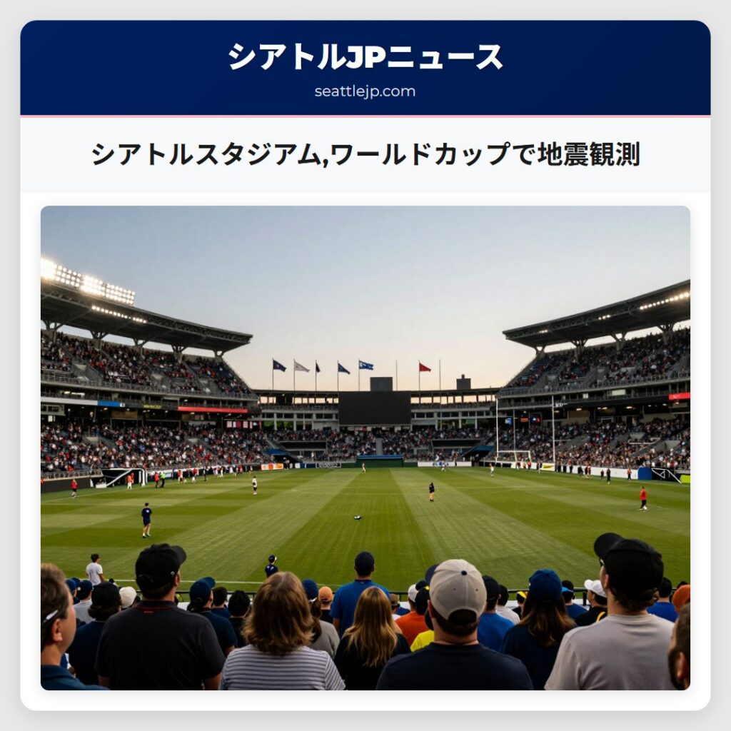 シアトルスタジアム,ワールドカップで地震観測