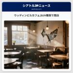 ウッディンビルカフェSUV衝突で閉店
