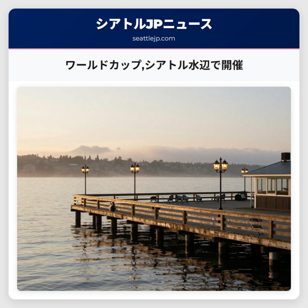 ワールドカップ,シアトル水辺で開催