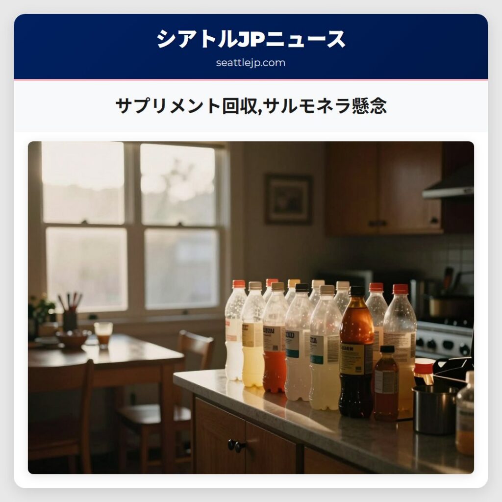サプリメント回収,サルモネラ懸念