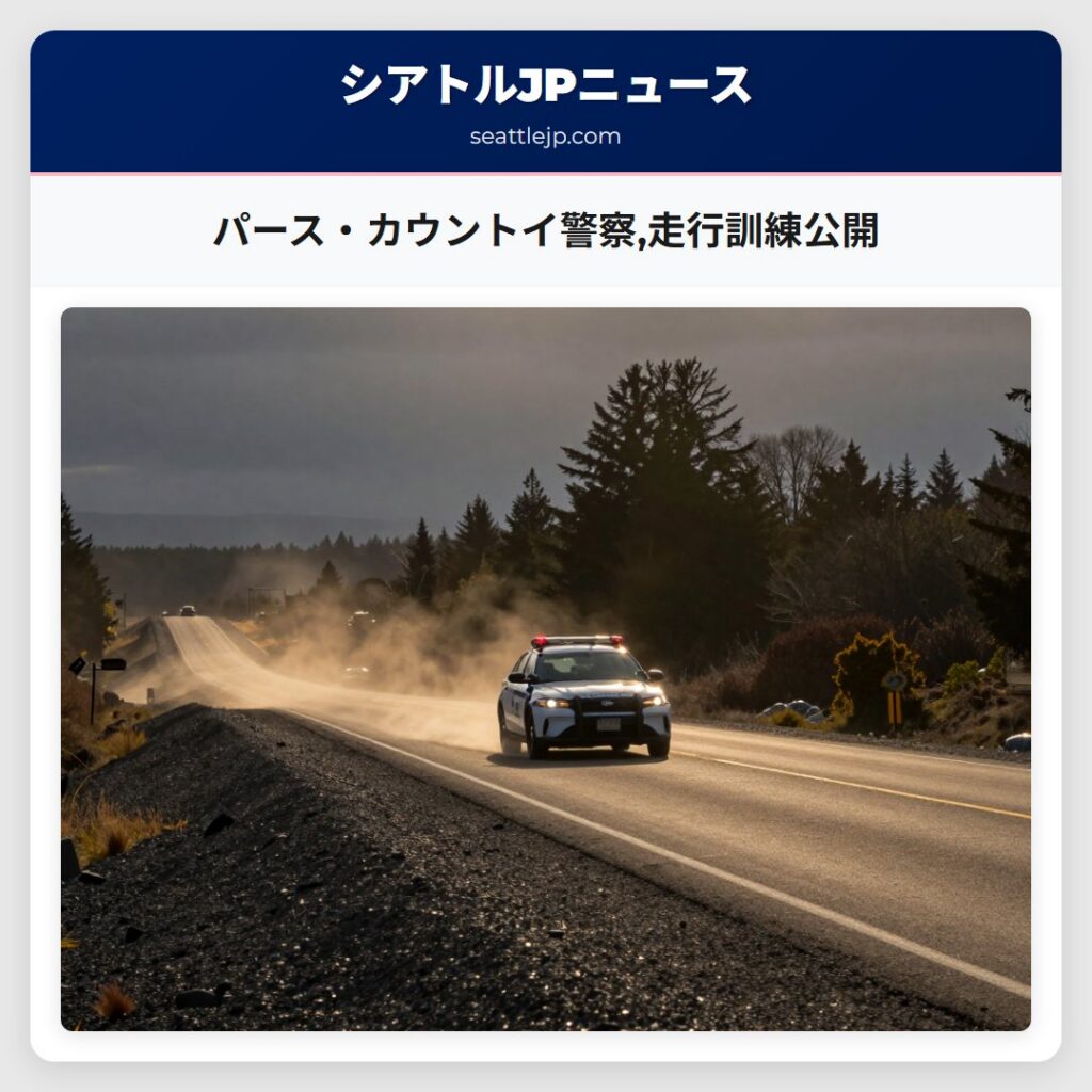 パース・カウントイ警察,走行訓練公開