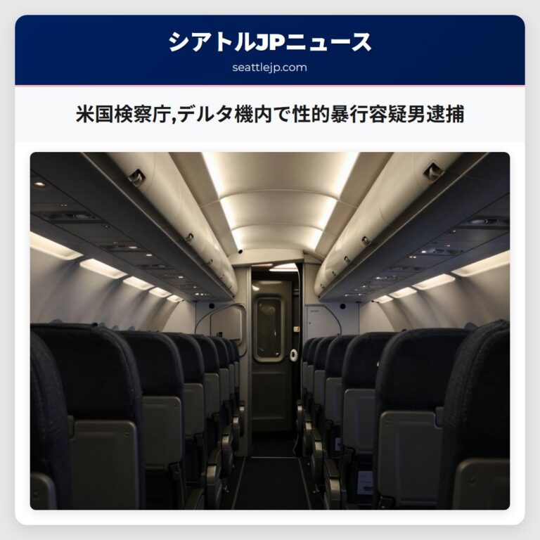 米国検察庁デルタ機内で性的暴行容疑男逮捕