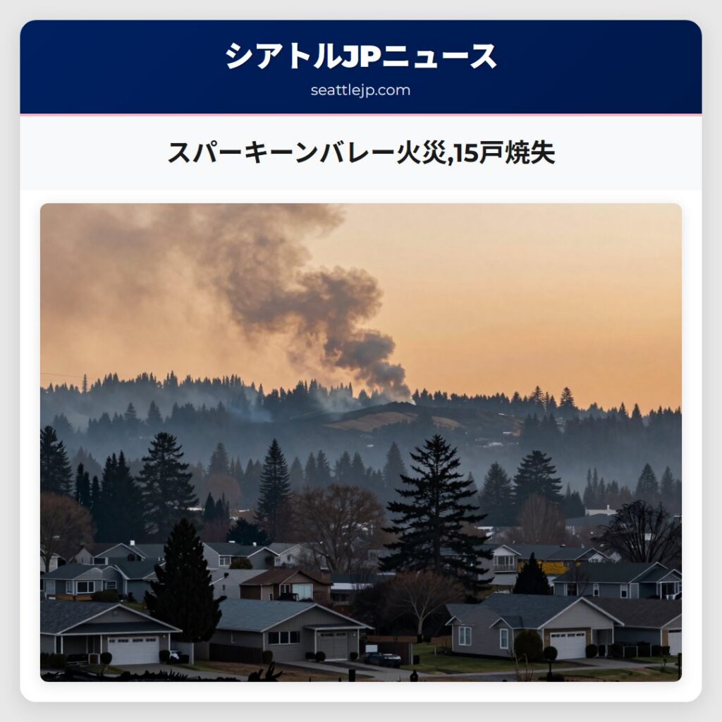 スパーキーンバレー火災,15戸焼失