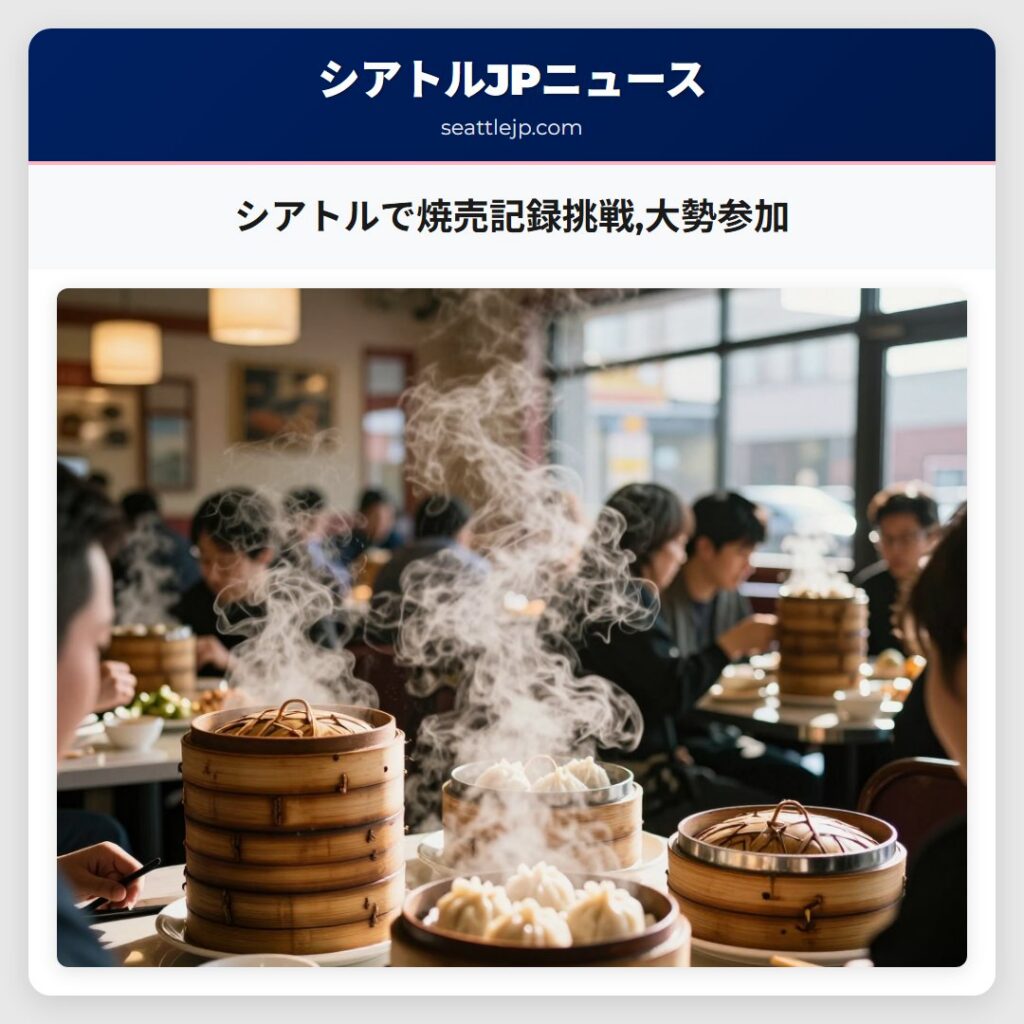 シアトルで焼売記録挑戦,大勢参加