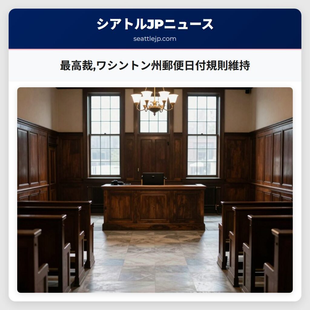 最高裁,ワシントン州郵便日付規則維持