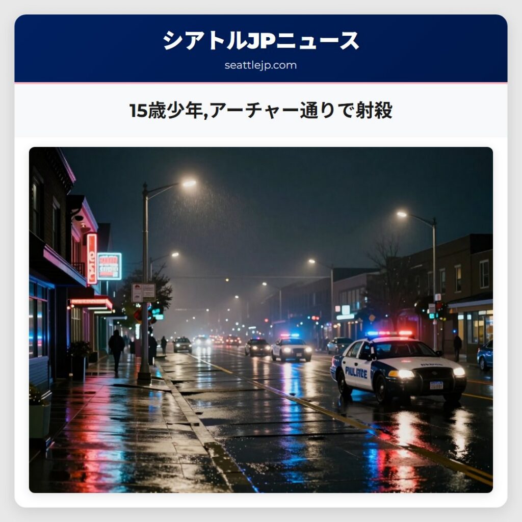 15歳少年,アーチャー通りで射殺