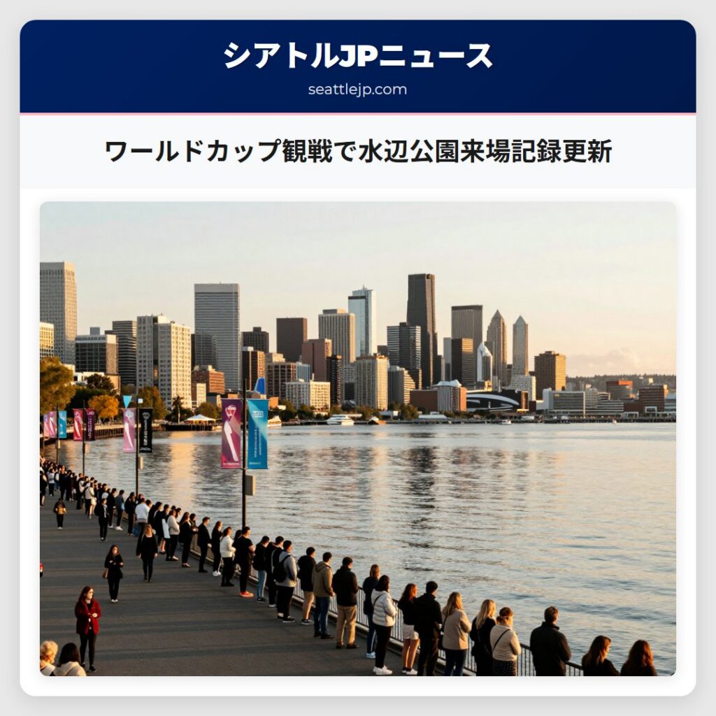 ワールドカップ観戦で水辺公園来場記録更新