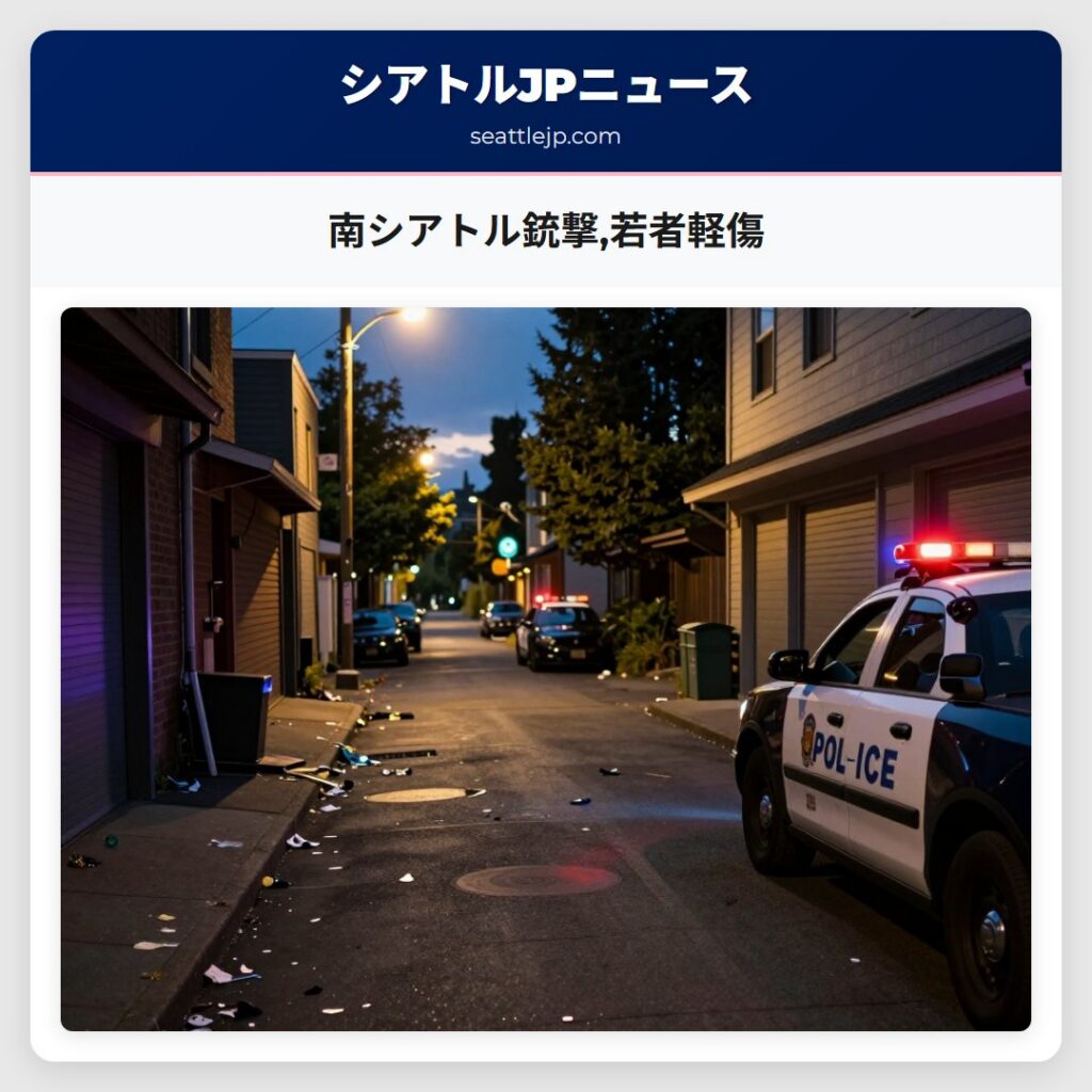 南シアトル銃撃,若者軽傷
