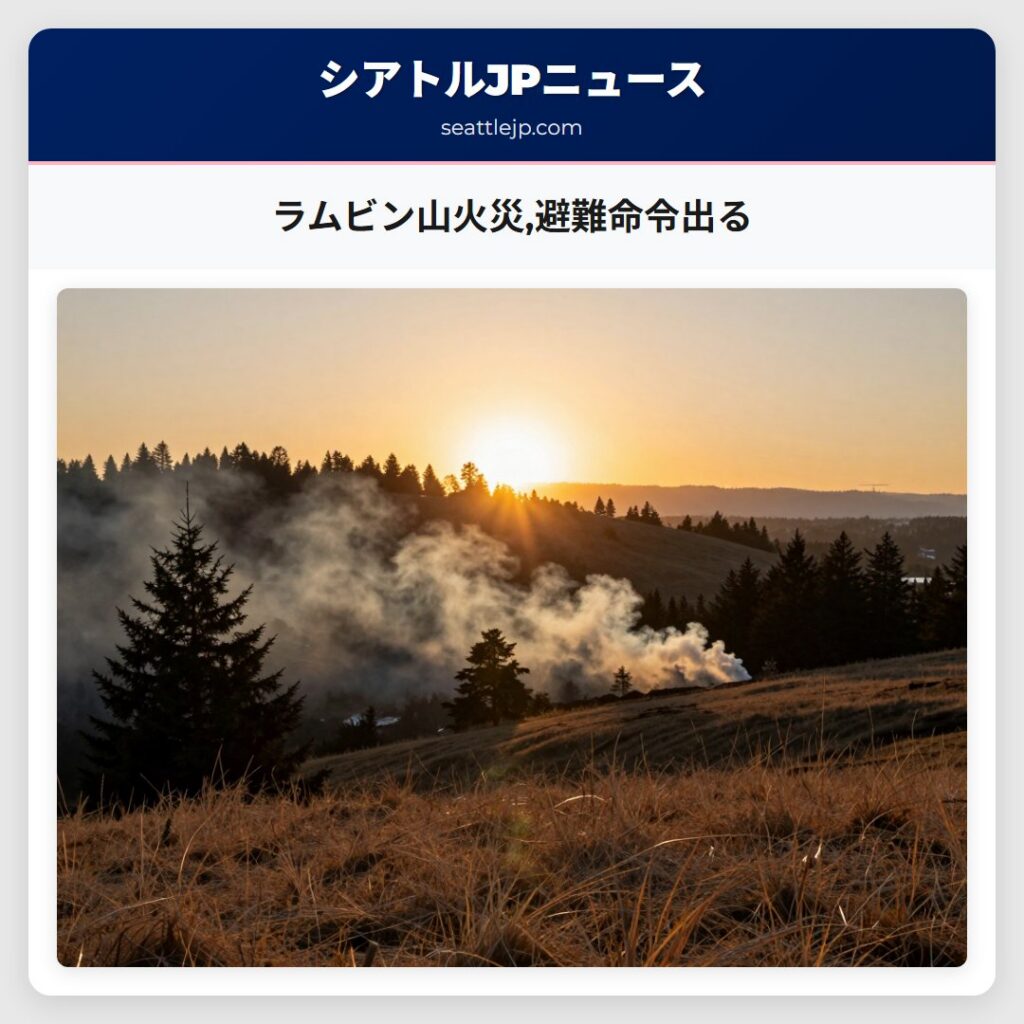ラムビン山火災,避難命令出る