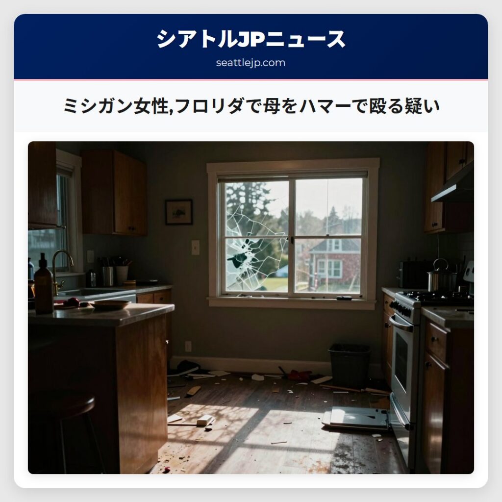 ミシガン女性,フロリダで母をハマーで殴る疑い