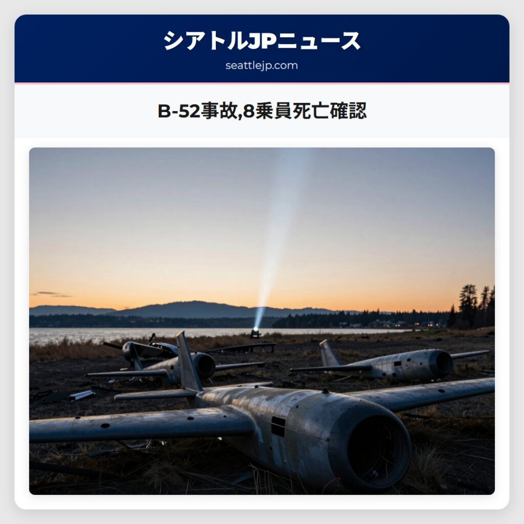 B-52事故,8乗員死亡確認
